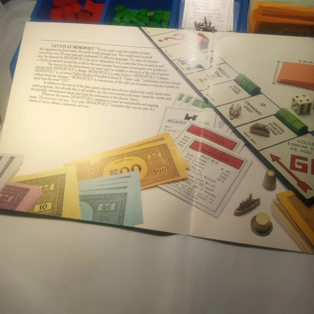 VINTAGE 1985 Monopoly Deluxe 50th Anniversary Restoration Kit Gold Pieces & More
